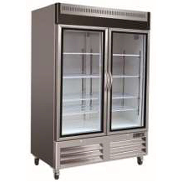 COLDZONE - GLASS DOOR S/S REFRIGERATOR 49"