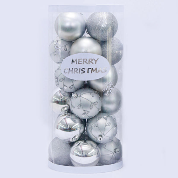 ROOTS BAKER - CHRISTMAS ORNAMENT SILVER 24PC 1PK