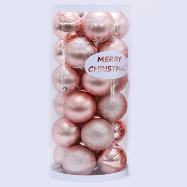 ROOTS BAKER - CHRISTMAS ORNAMENT PINK 24PC 1PK
