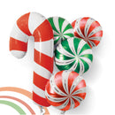 ROOTS BAKER - CHRISTMAS CANDYCANE DECORATION BALLOONS 5PC