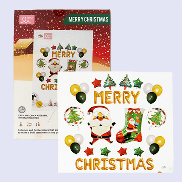 ROOTS BAKER - MERRY CHRISTMAS BALLOONS 38PC 1PK