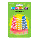 UNIQUE - SPIRAL CANDLES IN HOLDERS MULTI 20EA