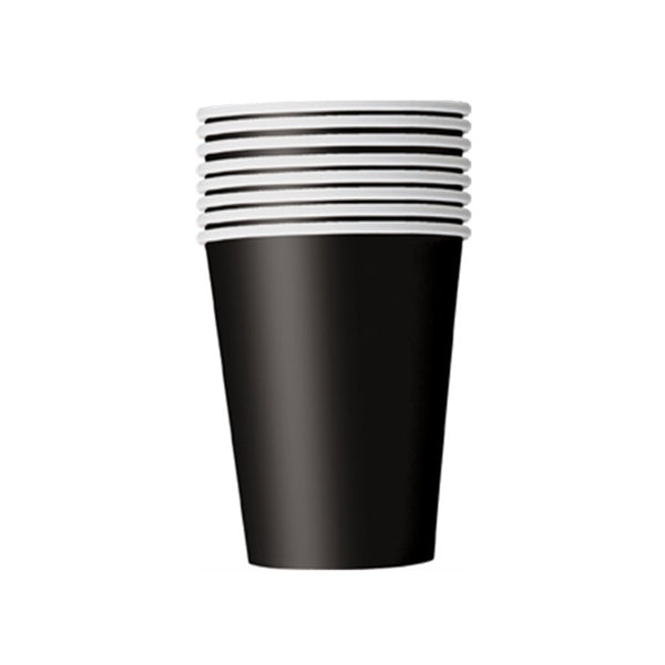 UNIQUE - 9oz MIDNIGHT BLACK PAPER CUP 8EA