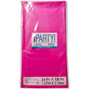 UNIQUE - HOT PINK RECT PLASTIC TABLECOVER 54X108 1EA