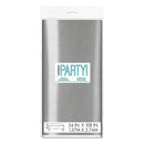 UNIQUE - SILVER PLASTIC TABLECOVER 54X108in EA