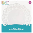 UNIQUE - WHITE DOILIES 12in 12EA