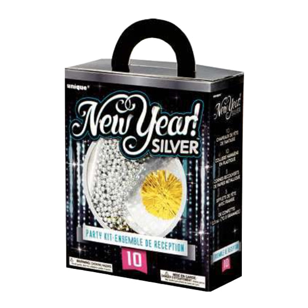 UNIQUE - NEW YEARS WINDOW BOX KIT SILVER FOR 10 EA