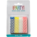 UNIQUE - SPIRAL CANDLES MULTICOLOUR 24CT