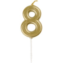 UNIQUE - MINI GOLD PICK BIRTHDAY CANDLE 8 6CT