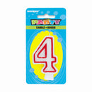 UNIQUE - DELUXE NUMERAL CANDLE 4 1EA
