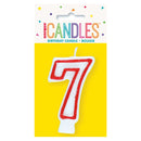 UNIQUE - DELUXE NUMERAL CANDLE 7 1EA