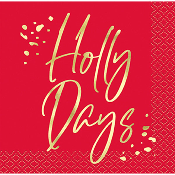 UNIQUE - HOLY DAYS BEVERAGE NAPKIN 16CT