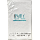 UNIQUE - WHITE ROUND TABLE COVER 84IN EA