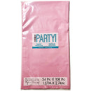 UNIQUE - LOVELY PINK RECTANGULAR PLASTIC TABLE COVER 54X108 EA