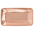UNIQUE - ROSE GOLD FOIL APPETIZER PLATES 9x5 IN 8 CT
