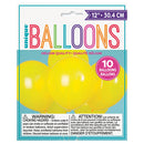 UNIQUE - YELLOW BALLOONS 12in 10EA