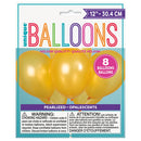 UNIQUE - 12IN GOLD PEARLIZED BALLONS 8PK EA