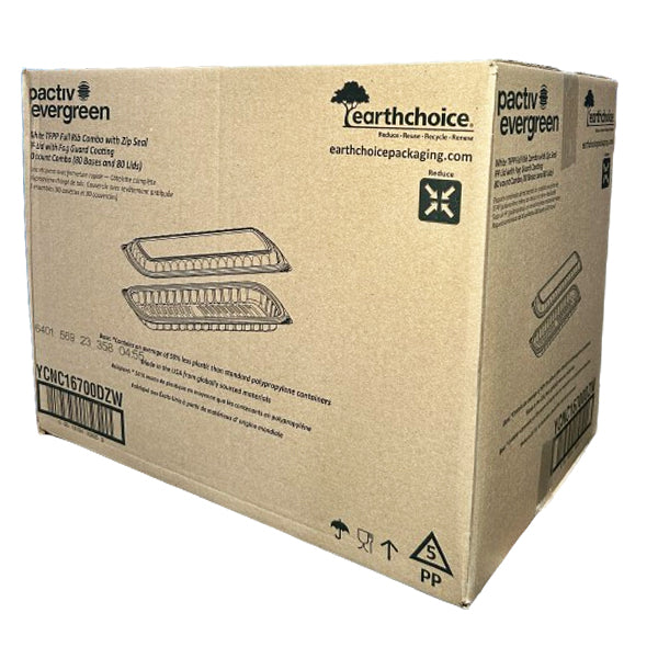 PACTIV - WHITE FULL RIB ZIP COMBO 80EA