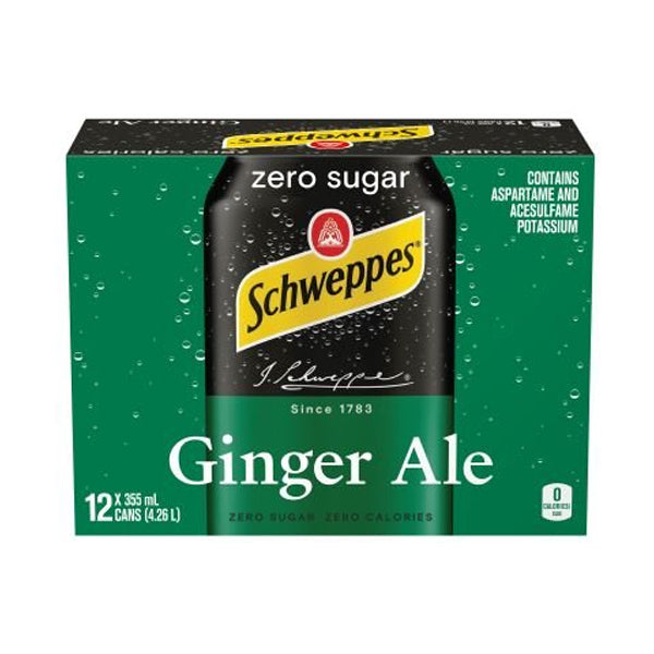 SCHWEPPES - GINGERALE ZERO SUGAR 12x355ML