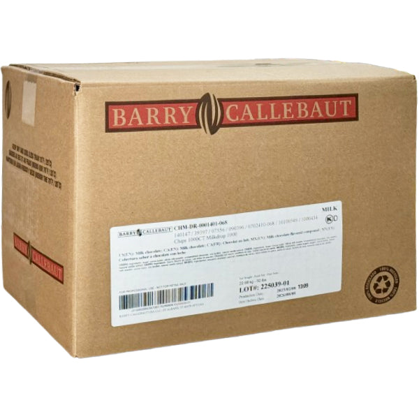 CALLEBAUT - MILKDROP 1000 MILK CHOCOLATE CHIPS 22.68KG