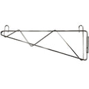 OMCAN - CHROME WALL SHELF BRACKETS SET OF2 18"