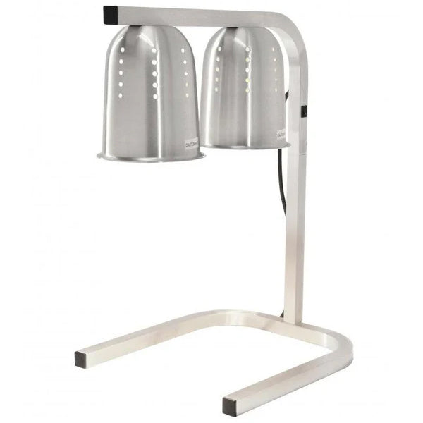 OMCAN - 21637 TWO BULB HEAT LAMP SILVER