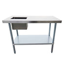 EFI - STAINLESS STEEL TABLE WITH LEFT SINK 24X72