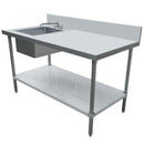 OMCAN - 44301 S/STEEL TABLE WITH LEFT SINK 24X72