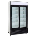 COOLASONIC - P800WA DOUBLE SLIDING GLASS DOOR REFRIGERATOR 40"W