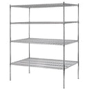 CANARAC - CHROME EPOXY WIRE SHELF KITS 72"H/14"D EA