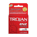 TROJAN - ENZ NON-LUBRICATED (RED) 3PK