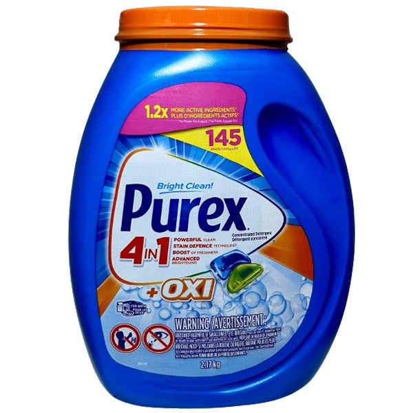 PUREX - 4 IN 1 OXI LAUNDRY DETERGENT PACS 148EA