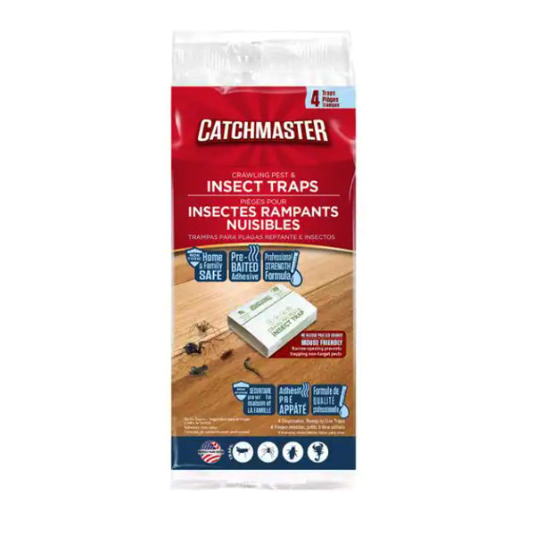 CATCHMASTER - CM 4PK BAITED SPIDER & INSECT GLUE TRAP EA