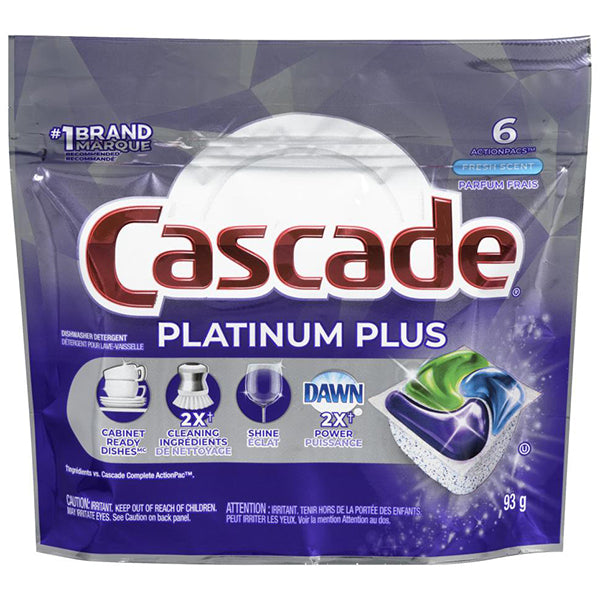 CASCADE - PLATINUM PLUS FRESH SCENT DISHWASHER ACTIONPAC EA