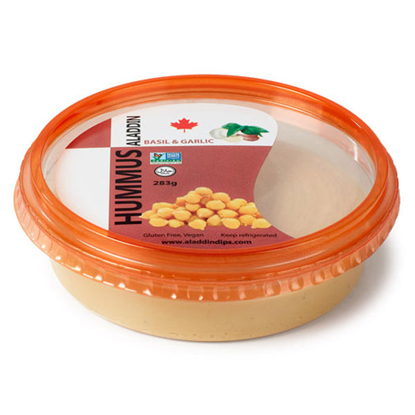 ALADDIN DIPS - BASIL AND GARLIC HUMMUS DIP 283GR