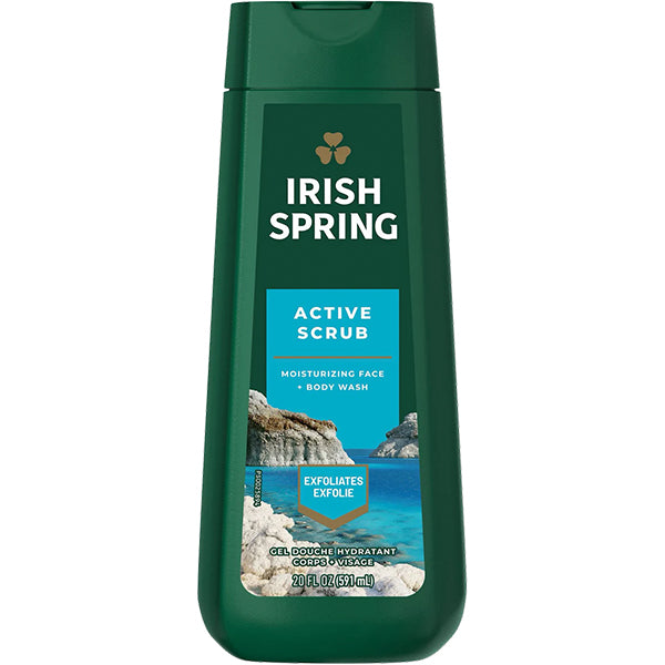 IRISH SPRING - SCRUB FACE + BODY WASH 591ML