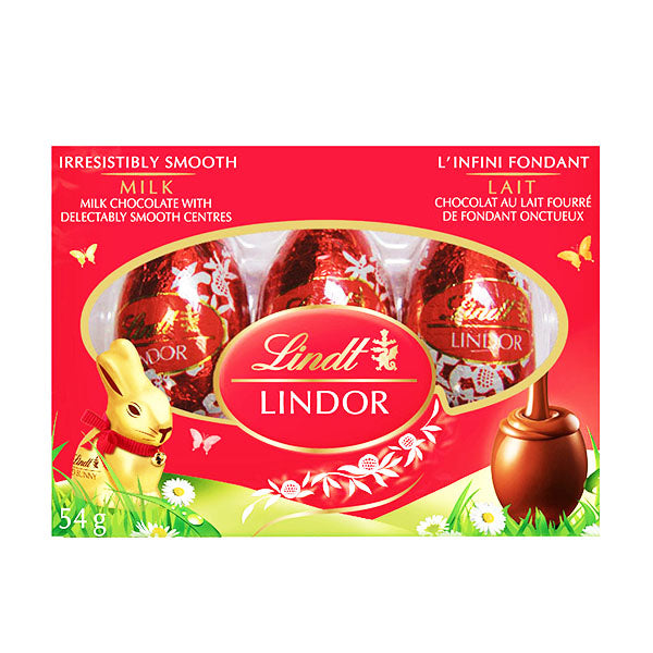 LINDT - MILK EGGS 3-PACK 54GR