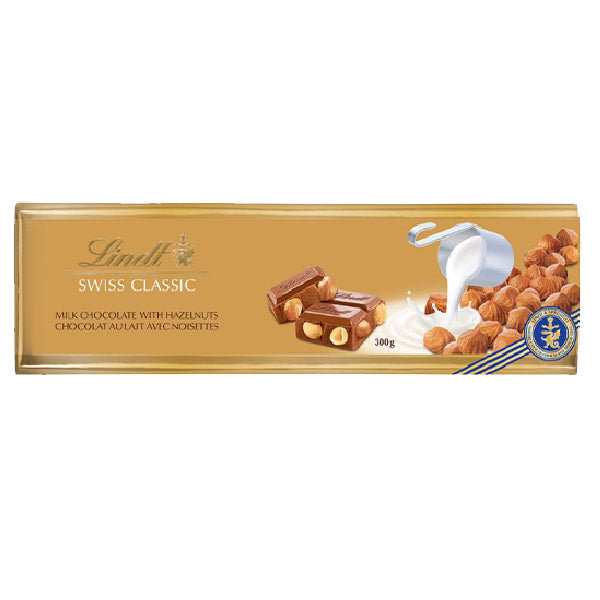 LINDT - SWISS CLASSIC GOLD MILK HAZELNUTS 300GR