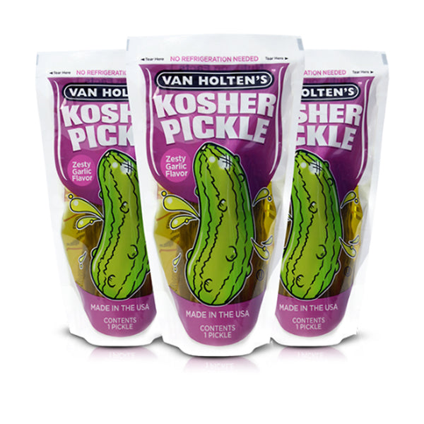 VAN HOLTENS - JUMBO PICKLE KOSHER GARLIC EA