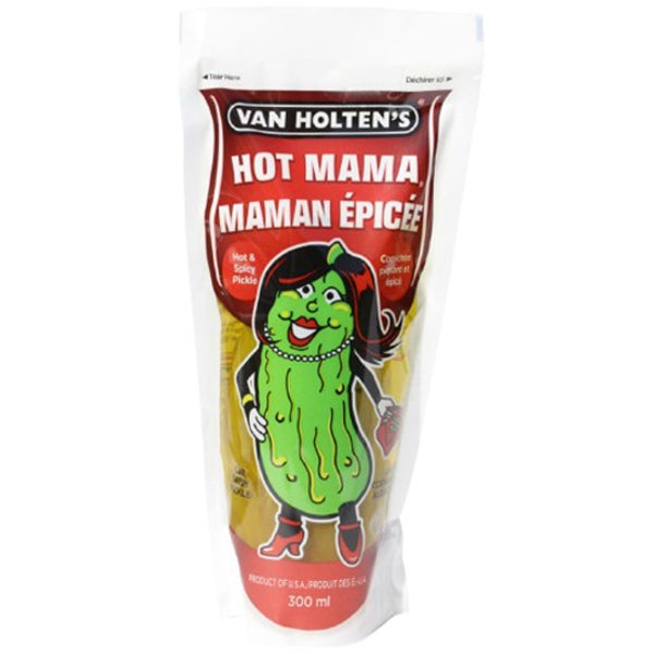 VAN HOLTENS - HOT MAMA CHARACTER POUCHED PICKLE 12x300 ML