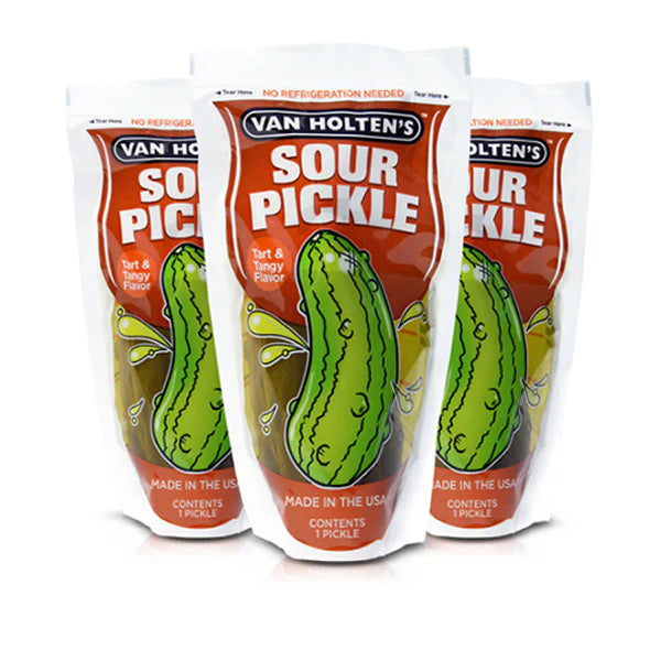 VAN HOLTENS - JUMBO SOUR POUCHED PICKLE 12x5 OZ