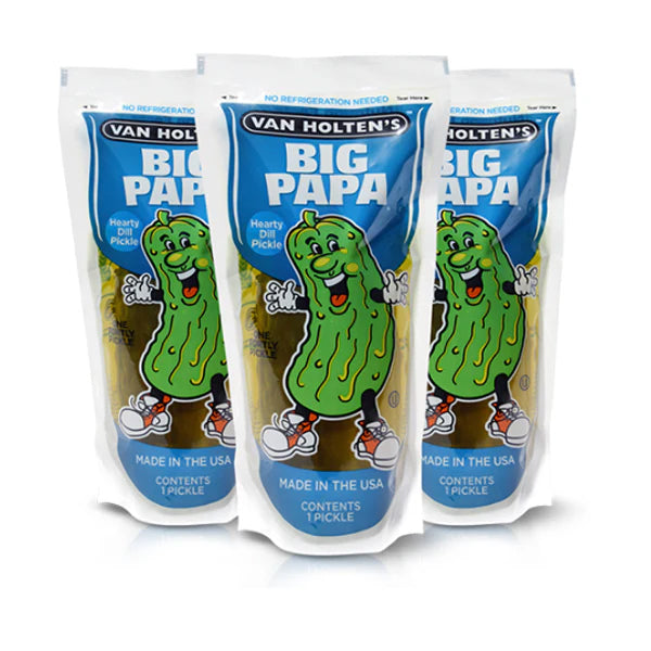 VAN HOLTEN'S - BIG PAPA JUMBO PICKLES IN POUCH 12x28 GR