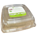 SABERT - 16"TRAY PULP SQUARE WITH LID COMBO 5 EA