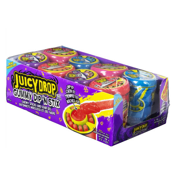 TOPPS - JUICY DROP GUMMY DIP N STIX 8x96.4 GR