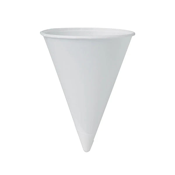 BARE - 4OZ TREATED PAPER CONE WATER CUP WHITE 25x200 PK