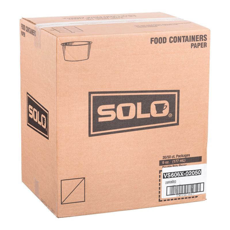 SOLO - 6oz FOOD CONTAINER WHITE 20x50 EA