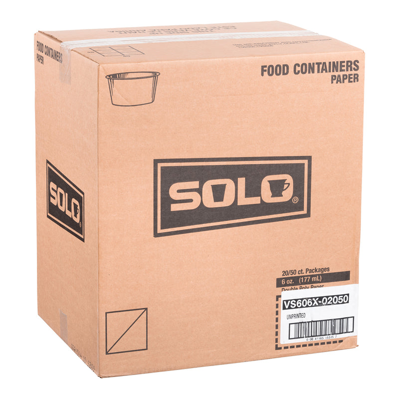 SOLO - 6oz FOOD CONTAINER WHITE 1000EA