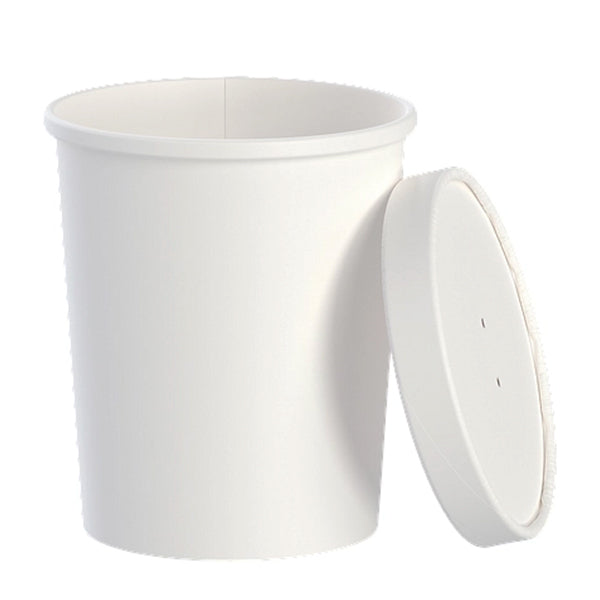 SOLO - 32oz WHITE COMBO PAPER FOOD CONTAINER 250CT