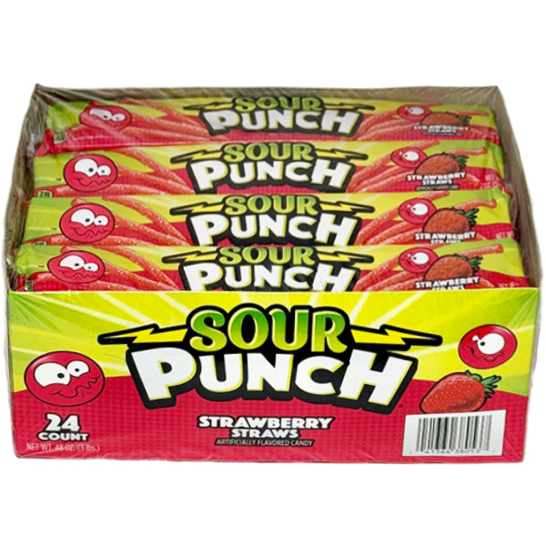 SOUR PUNCH - STRAW STRAWBERRY 24x57 GR