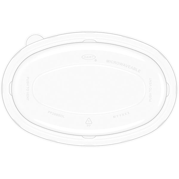 BARE SOLO - 28OZ PP PLASTIC DOME LID FOR BURRITO BOWL 75CT